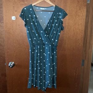 🌸 5/25 Maurice’s Polka Dot False Wrap Knee Length dress